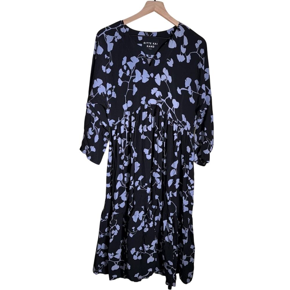 BITTE KAI RAND lagenlook empire waist lightweight floral pattern midi dress S